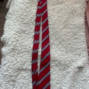 American Apparel Red and Black Striped Tie